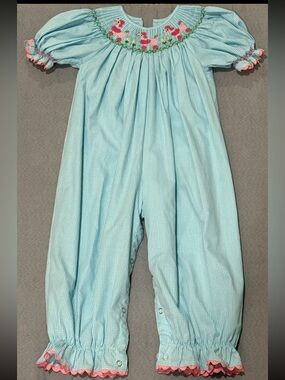 Smocked poodle longall